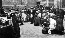 Suffragettes in the Police Yard at Bow Street, 30 June 1909. Creator: Unknown