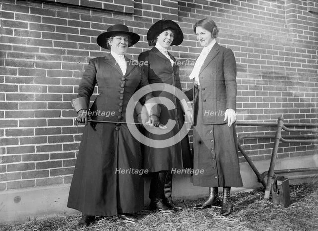 Suffragists Mrs. R. M. McLennan and Mrs. R.C. Burleson, 1913. Creator: Harris & Ewing.