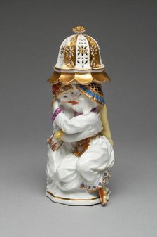 Sugar Caster with Cover (one of a pair), Meissen, c. 1737. Creator: Meissen Porcelain