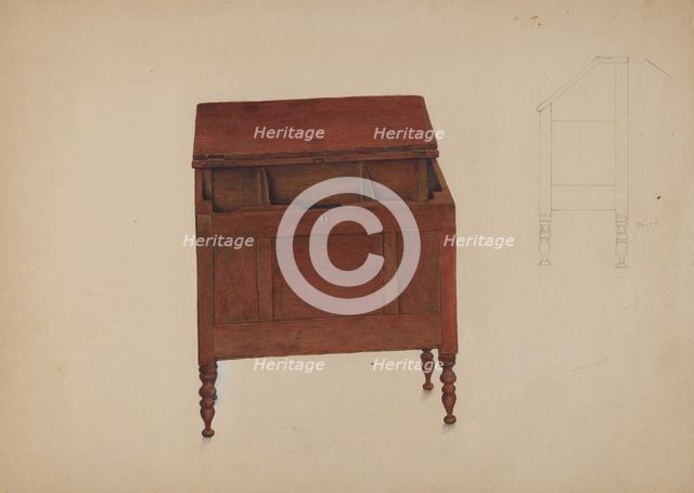 Sugar Chest, c. 1937. Creator: Harry Jennings.