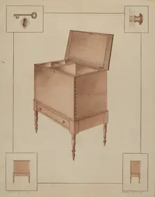 Sugar Chest, c. 1938. Creator: Sarah F. Williams