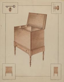 Sugar Chest, c. 1938. Creator: Sarah F. Williams