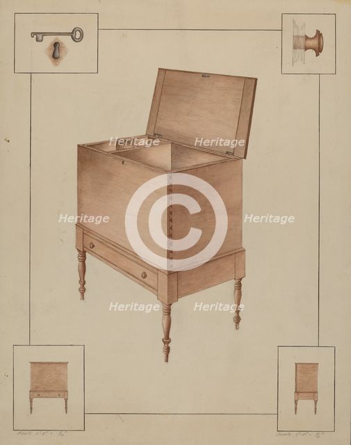 Sugar Chest, c. 1938. Creator: Sarah F. Williams.