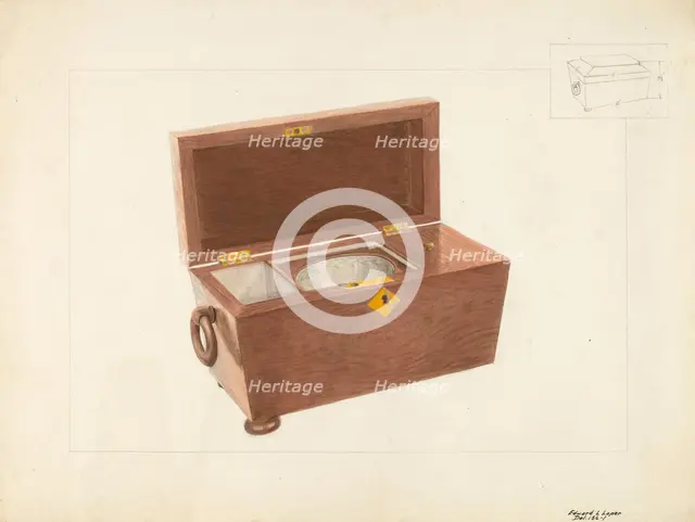 Sugar and Tea Box, c. 1936. Creator: Edward L Loper.