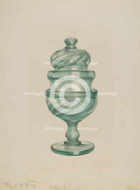 Sugar Bowl, 1935/1942. Creator: Elisabeth Fulda.