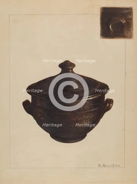 Sugar Bowl, 1935/1942. Creator: Nicholas Amantea.