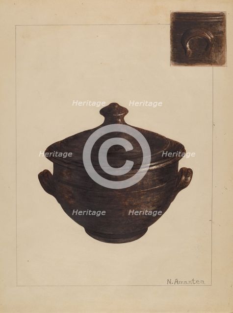Sugar Bowl, 1935/1942. Creator: Nicholas Amantea.