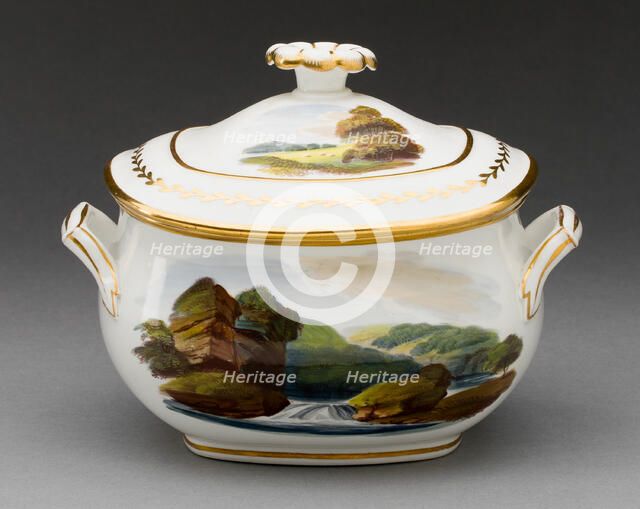 Sugar Bowl with Cover, Burslem, c. 1815. Creator: Wedgwood.
