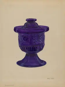 Sugar Bowl with Cover, c. 1934. Creator: Janet Riza