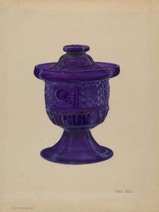 Sugar Bowl with Cover, c. 1934. Creator: Janet Riza