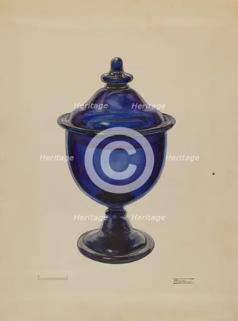 Sugar Bowl with Cover, c. 1936. Creator: Frank Fumagalli.