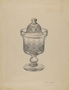 Sugar Bowl with Cover, c. 1936. Creator: John Dana