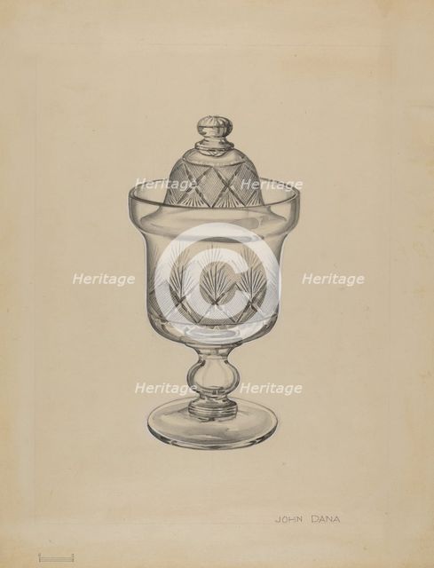 Sugar Bowl with Cover, c. 1936. Creator: John Dana.