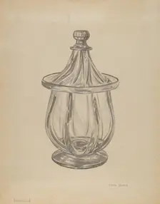 Sugar Bowl with Cover, c. 1936. Creator: John Dana