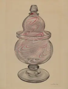 Sugar Bowl with Cover, c. 1936. Creator: John Tarantino