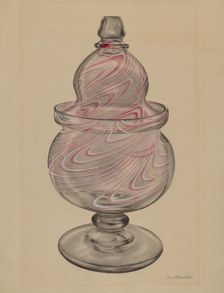 Sugar Bowl with Cover, c. 1936. Creator: John Tarantino