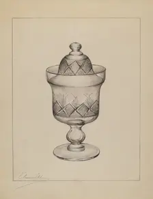 Sugar Bowl with Cover, c. 1937. Creator: Anna Aloisi