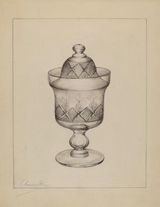 Sugar Bowl with Cover, c. 1937. Creator: Anna Aloisi