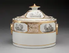 Sugar Bowl with Cover, Worcester, c. 1800. Creator: Royal Worcester