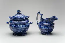 Sugar Bowl and Creamer, 1820/50. Creator: Unknown