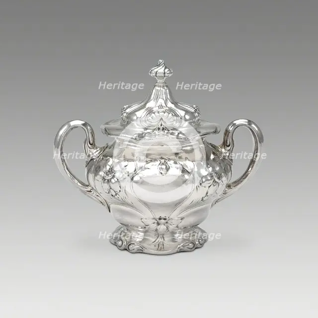 Sugar Bowl and Lid (part of a set), 1900. Creator: Gorham Manufacturing Company.