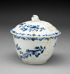 Sugar Bowl and Lid, Worcester, c. 1760. Creator: Royal Worcester