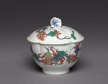 Sugar Bowl, c. 1730. Creator: Chantilly Porcelain Factory (French)