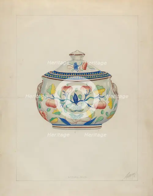Sugar Bowl, c. 1936. Creator: Arthur Wegg.