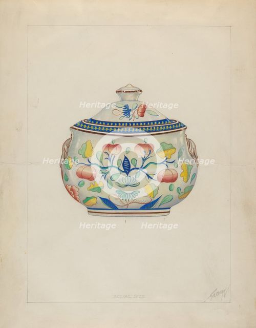 Sugar Bowl, c. 1936. Creator: Arthur Wegg.