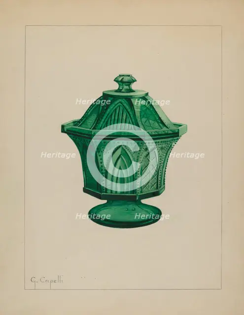 Sugar Bowl, c. 1937. Creator: Giacinto Capelli.