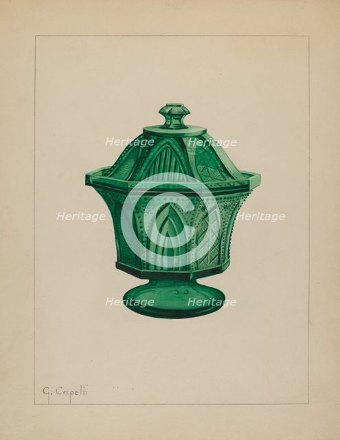 Sugar Bowl, c. 1937. Creator: Giacinto Capelli.