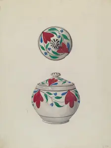 Sugar Bowl, c. 1938. Creator: Elmer R. Kottcamp
