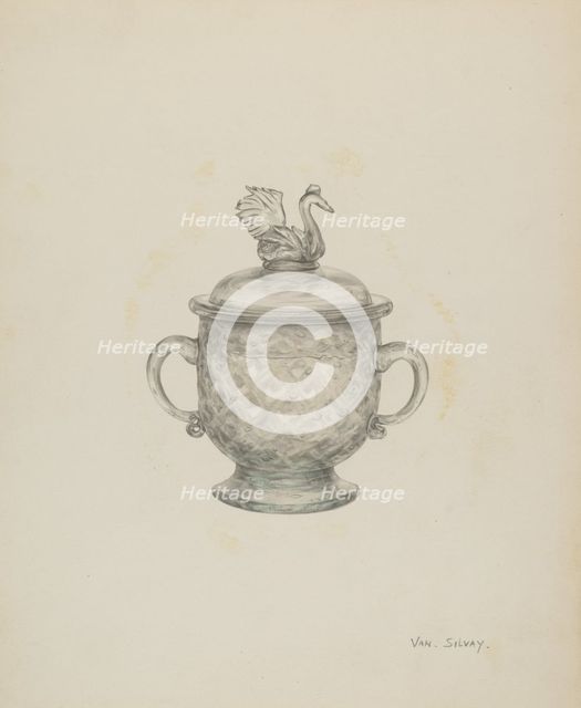 Sugar Bowl, c. 1941. Creator: Van Silvay.