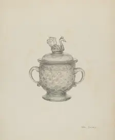 Sugar Bowl, c. 1941. Creator: Van Silvay