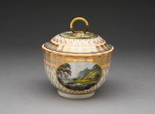 Sugar Bowl, Derby, 1780/95. Creator: Derby Porcelain Manufactory England