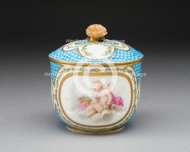 Sugar Bowl (from a tea service), Sèvres, 1770. Creators: Sèvres Porcelain Manufactory, Jacques Fontaine.