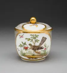 Sugar Bowl, Sèvres, 1781. Creators: Sèvres Porcelain Manufactory, Philippe Castel