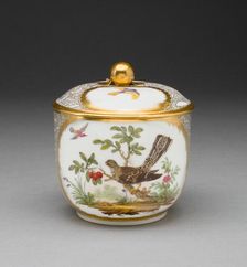 Sugar Bowl, Sèvres, 1781. Creators: Sèvres Porcelain Manufactory, Philippe Castel