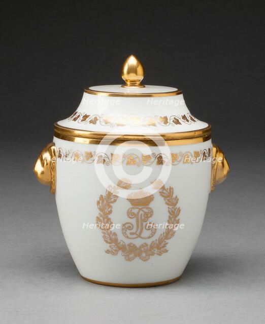Sugar Bowl, Sèvres, 1834. Creator: Sèvres Porcelain Manufactory.
