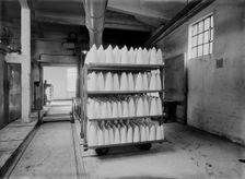 Sugar loaves at a factory, Landskrona, Sweden, after 1907. Creator: Unknown