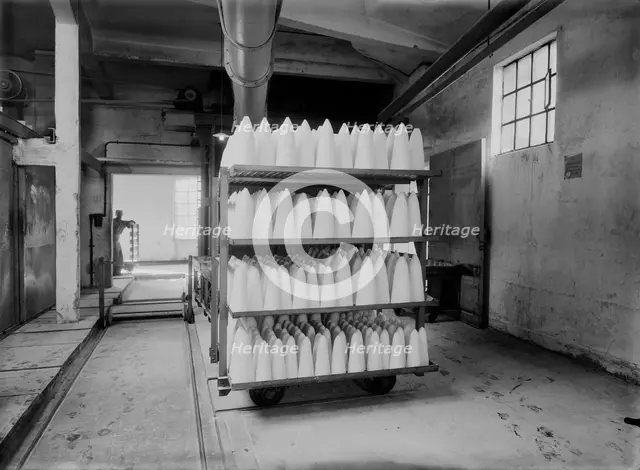 Sugar loaves at a factory, Landskrona, Sweden, after 1907. Creator: Unknown.