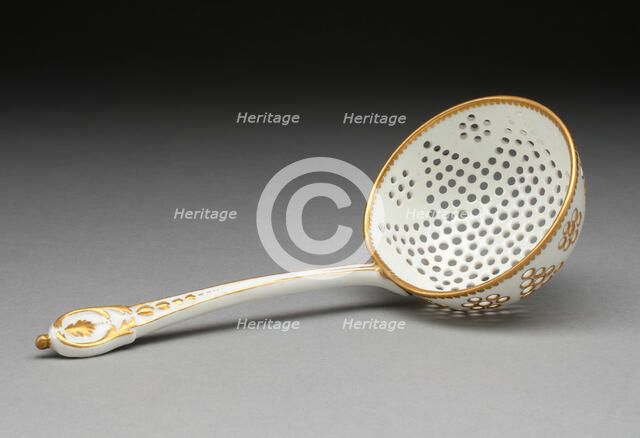 Sugar Sifter Spoon, Sèvres, 1750/65. Creator: Sèvres Porcelain Manufactory.