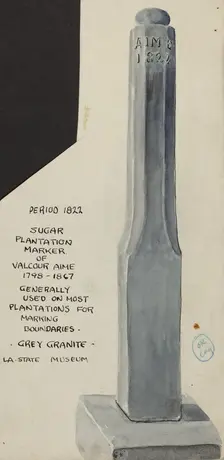 Sugar Plantation Marker, 1935/1942. Creator: Unknown