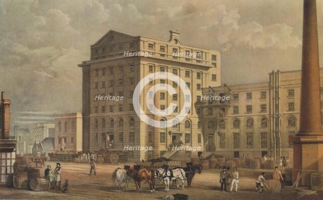 Sugar refinery in Leman Street, Stepney, London, 1851. Artist: Vincent Brooks.