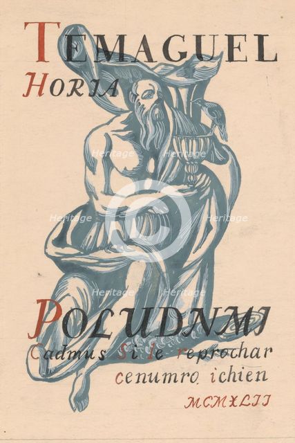 Suggestion for the cover, 1940-1944. Creator: Ján Novák.