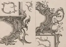 Suggestion for the Decoration of Lower Right and Top Right of a Framel, Pla..., Printed ca. 1750-56. Creator: Jeremias Wachsmuth