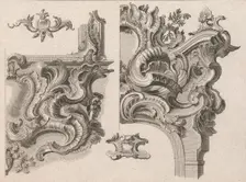 Suggestion for the Decoration of Lower Right and Top Right of an Altar Fram..., Printed ca. 1750-56. Creator: Wolffgang Christoph Mayr