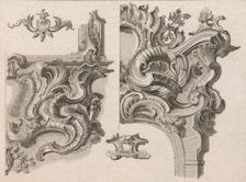 Suggestion for the Decoration of Lower Right and Top Right of an Altar Fram..., Printed ca. 1750-56. Creator: Wolffgang Christoph Mayr