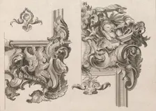 Suggestion for the Decoration of Lower Right and Top Right of an Altar Fram..., Printed ca. 1750-56. Creator: Wolffgang Christoph Mayr