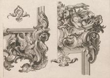 Suggestion for the Decoration of Lower Right and Top Right of an Altar Fram..., Printed ca. 1750-56. Creator: Wolffgang Christoph Mayr
